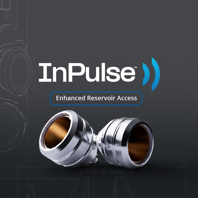 InPulse - Enhanced Reservoir Access product featuring two metal chambers