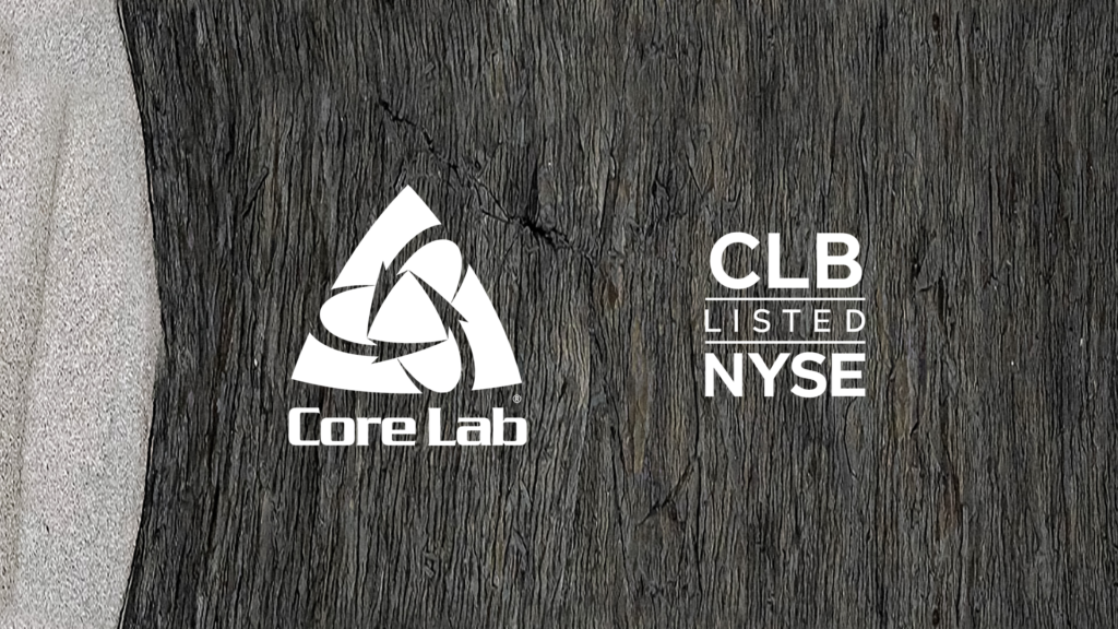 Core Lab logo alongside NYSE listing logo